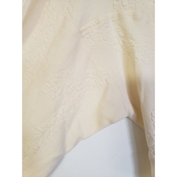 Moda INTL vintage skater dress size Medium long sleeve quilted cream - Picture 5 of 13